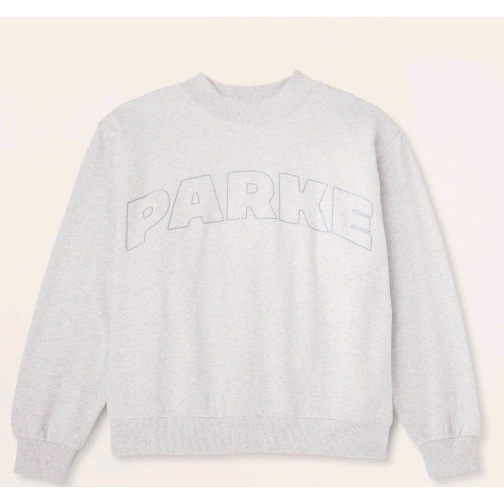 Women's Parke x Target Mockneck Stitched Pullover Sweater Heather Gray XXS/XS